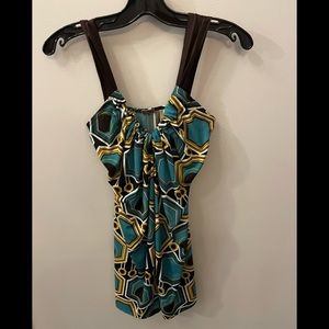 Geometric print mini dress, size small